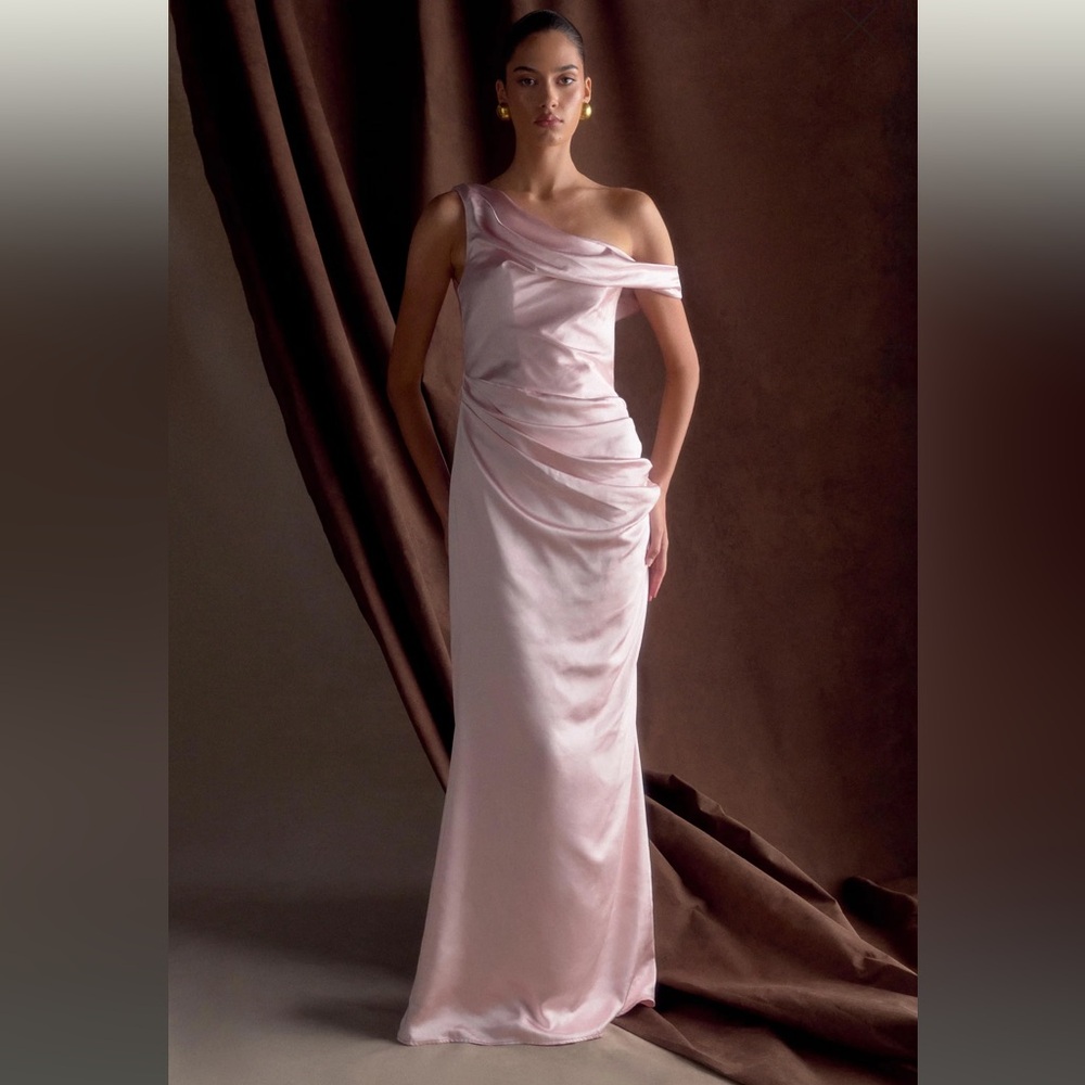 Meshki Dahlia One Shoulder Pink Dress